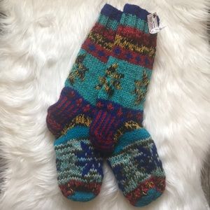 WOMENS FLEECE LINED WOOL SOCKS